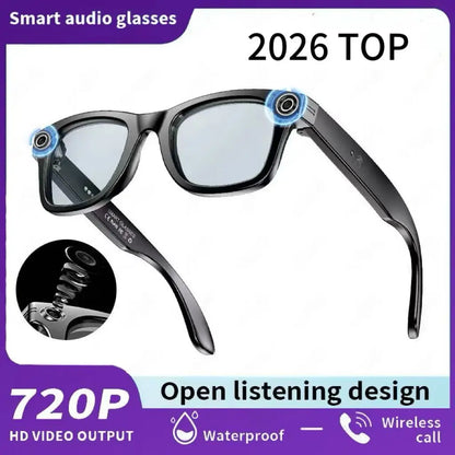 2026 AI Smart Glasses with 8MP Camera Video Recording 100+ Languages Translation Sunglasses Bluetooth Call Music Play Men Women - Kimlud