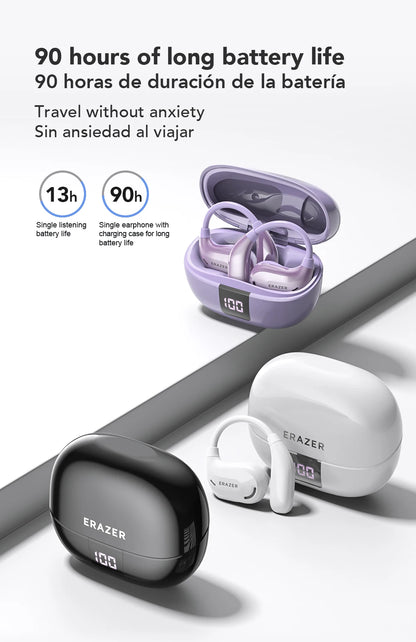 ERAZER XT66PRO Bluetooth Earphones ASMR Headsets DIY APP AI Translator Earbuds Wireless Headphones 13 Hours long life Display - Kimlud