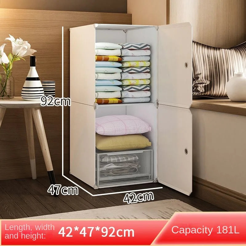 New Style Collapsible Bedroom Furniture Assemble Wardrobe Plastic Durable Clothes Cabinets Simplicity Large Space Storage Locker - Kimlud