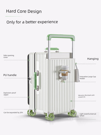 Side Cover Scalable 28-Inch Width Draw-Bar Luggage
