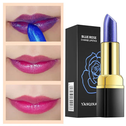 YANQINA Blue Temperature Color Changing Lipstick Waterproof Long-Lasting Non-Fading Non-Transfer Moisturizing Lip Stain...