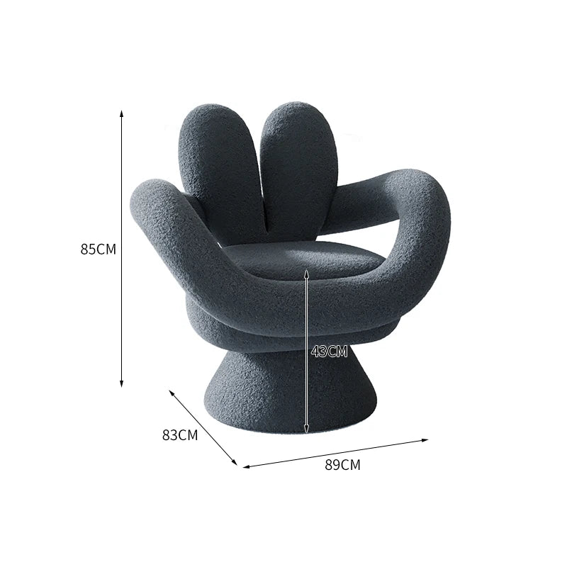 Luxury Design Balcony Living Room Chair Swivel Single Relaxing Sofa Chair Backrest Dresser Vanity Nordic Armchairs Living Chairs - Kimlud