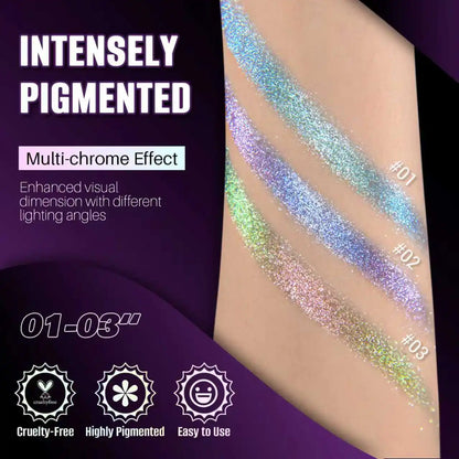 CHARMACY Chameleon Glitter Eyeshadow Color Shift High Pigment Single Eyeshadow Smooth Blendable Formula Eyeshadow for...