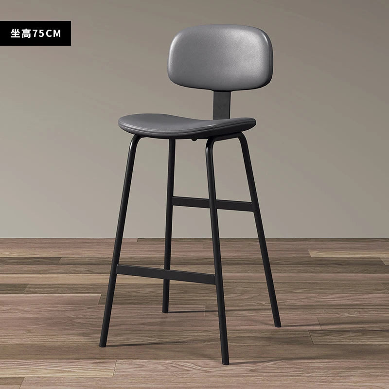 Industrial Style High Stool Soft Bag Relax Wrought Iron Simple Modern Bar Stools Italian Design Taburetes De Bar Bar...