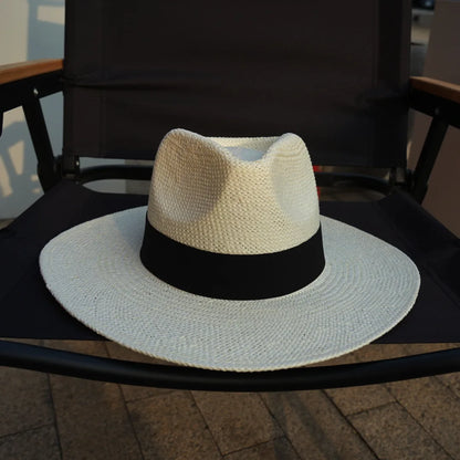 Fashion Casual White Panama Hats Summer Fedora Hat for Men Women Sun Hats Wedding Party Hat with Ribbon Band | Kimlud...