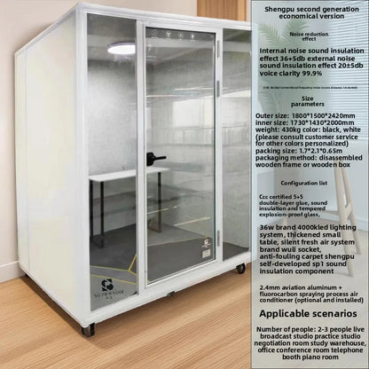 Modern Moveable Live Broadcast Studio Soundproof Room For Office Building Hotel Hospital School Workshop Home Office...