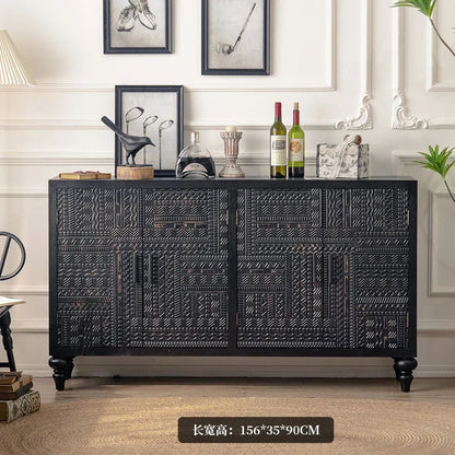 Open Buffet Solid Wood Sideboards Living Room Dresser Closets Luxury Display Cabinet Entrance Credenza Dining Room...
