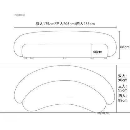 Curved Living Room Sofas Designer Beauty Salon Sofa Clothing Store Rest Area Reception Sofa Cream Style Living Room...