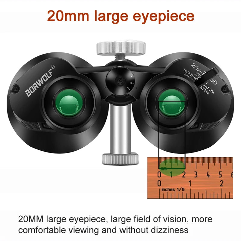 BORWOLF Binoculars 25-75X80 Hight Definition  waterproof  Military  Telescope for Bird watching Hiking Hunting Sport