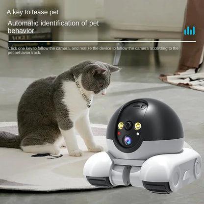 Dual lens, dual screen household 360 degree high-definition  robot monitoring vehicle intelligent camera