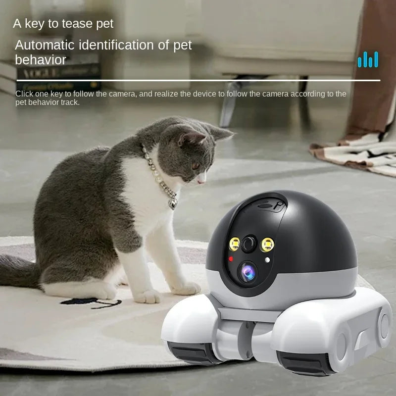 Dual lens, dual screen household 360 degree high-definition  robot monitoring vehicle intelligent camera