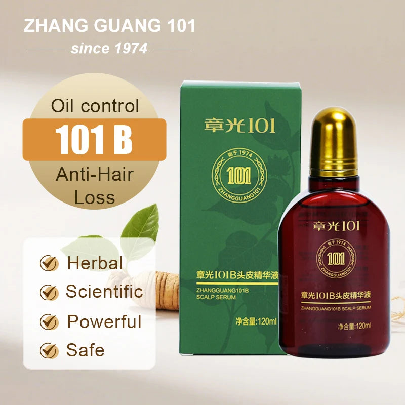 Hair Tonic Zhangguang 101B 101M 120ML Scalp Serum Powerful Anti Hair Loss Treatment Chinese Medicine Therapy 100% Original