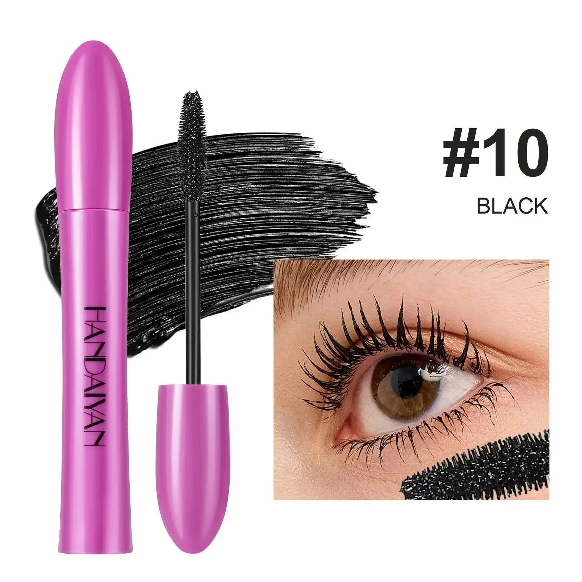 5D Colorful Silk Mascara Blue Red Black Cream Length Waterproof and Non-caking Colored Thickening Lengthening Curling Mascara