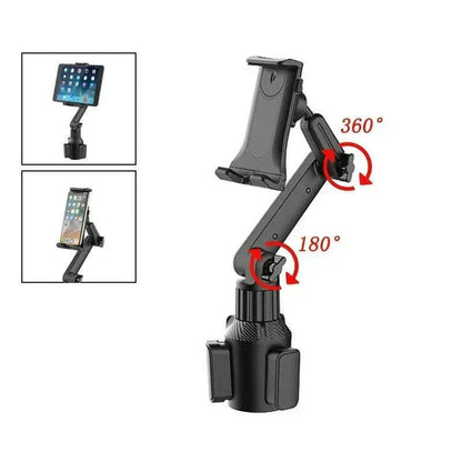 New Car NEW Tablet Cup Holder Mount 360 Adjustable SmartphoneHolderCar 270 Tilt Bar Triangular Base Ram Mount Tablet Holder