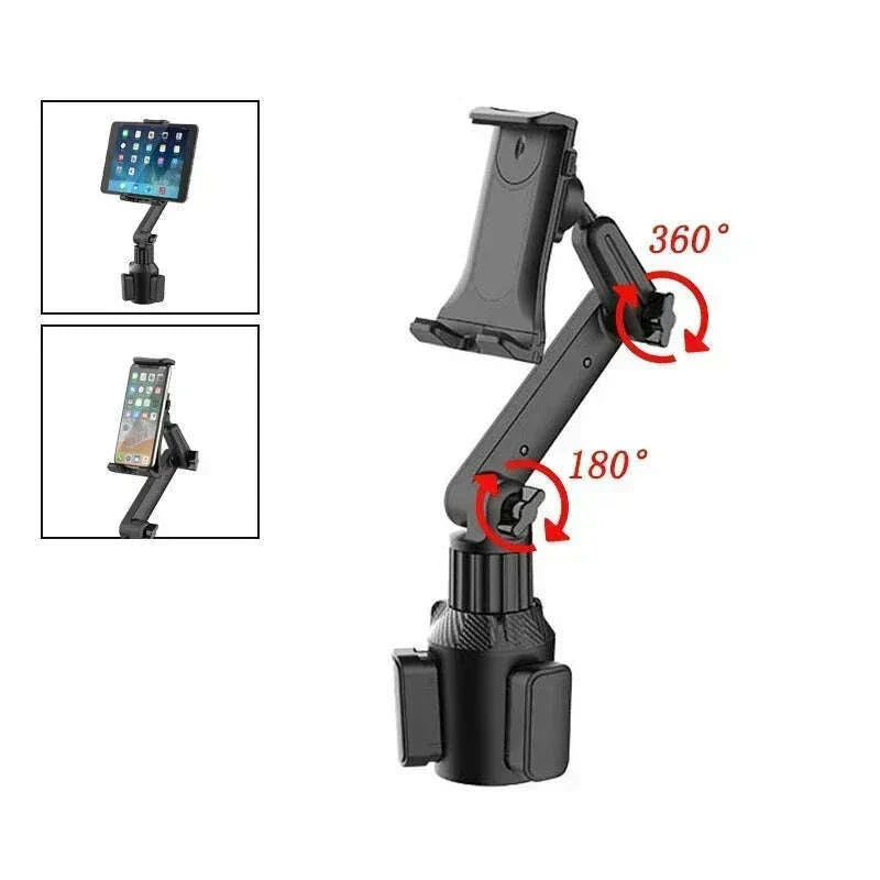 New Car NEW Tablet Cup Holder Mount 360 Adjustable SmartphoneHolderCar 270 Tilt Bar Triangular Base Ram Mount Tablet Holder