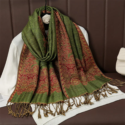 Luxury Brand Autumn Cashmere Pashmina Shawl Lady Wrap Warm Winter Scarves Design Print Female Foulard Cotton Stoles...