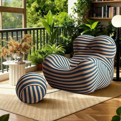 Bean Bag Chair for Adults,MemoryFoam Sofa，Floor Reading Chair withOttoman，Comfy Single Living Room Couch,Boneless Chair