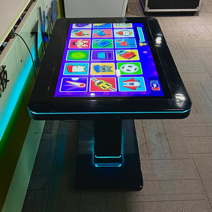 43-Inch Digital Game Table Interactive Table Restaurant Game Table with Touch Screen Desk with Light Emitting Diode Light