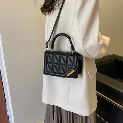 2024 New Fashion Shoulder Bag Plaid PU Leather Ladies Handbags Designer Crossbody Bags For Women - Kimlud