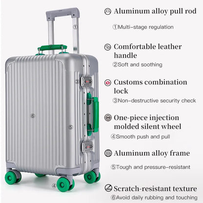 20 - inch Wide - handle Simple Student Luggage, 24 - inch Large - capacity Men's Travel Suitcase, 26 - inch Aluminum - frame Rol