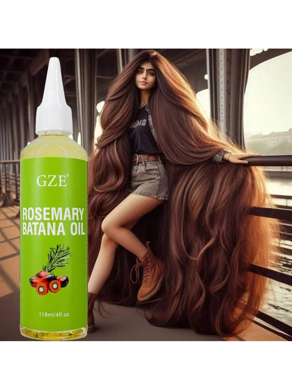 GZE Rosemary Oil Batana Oil Hair Oil Deep Conditioning Used For Scalp Hair Frizzy Damaged Care, Repair Damaged Hair