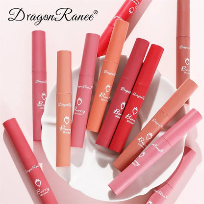 12 Colors Liquid Lipstick Nude Matte Sexy Waterproof Long Lasting Lip Gloss Moisturizing Velvet Non-stick Cup Lip Glaze Makeup