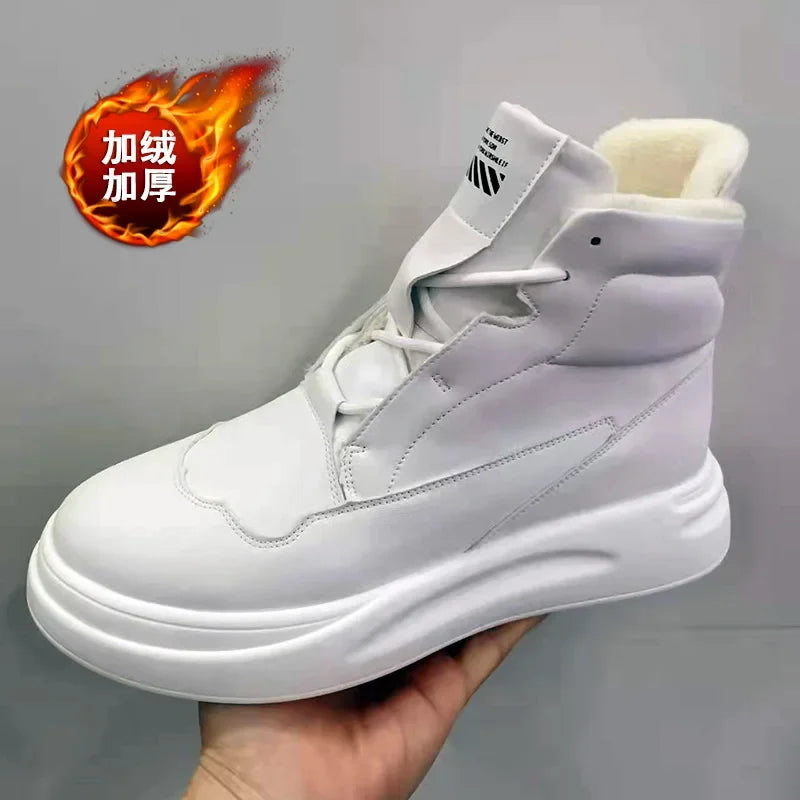 High Top Shoes Men's Fashion Casual Shoes Thick Soled Men's Shoes Autumn and Winter New 2026