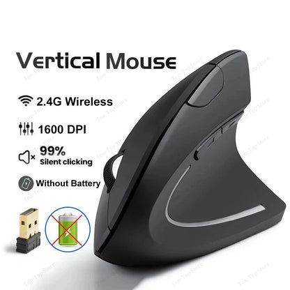 Vertical Mouse Ergonomic Mouse 2.4G Wireless Mouse Dual Mode Bluetooth Mice RGB 1600 DPI Silent Mouse for PC Laptop Desktop