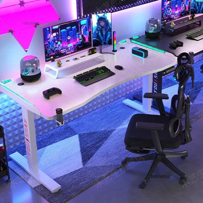 Electric Lifting Computer Desks for Bedroom E-sports Gaming Desk Minimalist Lifting Computer Table Household Student Study Desk