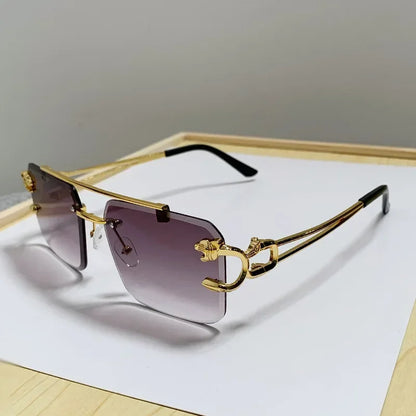 Luxury Rimless Square Sunglasses Men Women Fashion Brand Designer Vintage Sun Glasses Male Female Fashion Retro Oculos...