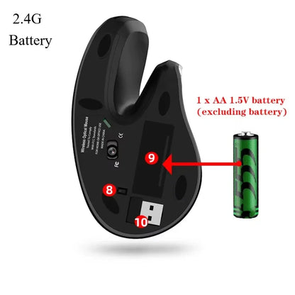 2.4GHz Wireless Ergonomic Mouse for Laptop PC Macbook Desktop Cellphone 2.4G Vertical Optical Silent Wired Adjustable DPI Mice