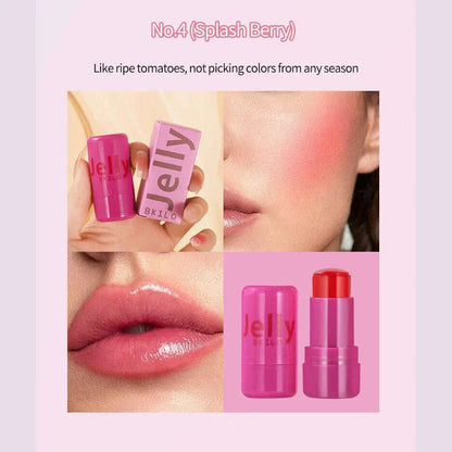 Jelly Cheek Blush Tint 3-in-1 Moisturized Blusher Sticker Water Long Lasting Brighten Matte Facial Contour Rouge Makeup