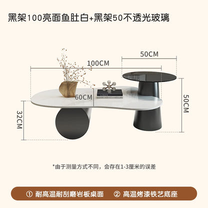 Creative Aesthetic Side Table Luxury Space Saving Coffee Tables Minimalist Modern Mesa De Centro De Sala Living Room Furniture - Kimlud