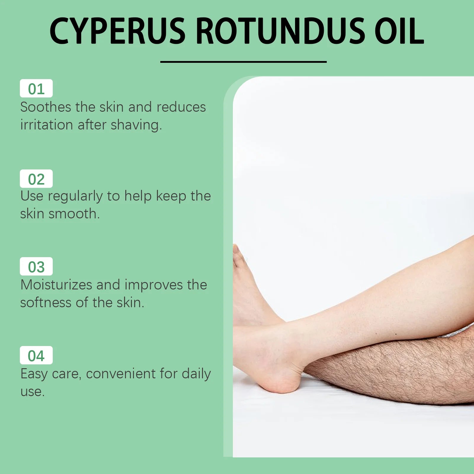 60ml Cyperus Rotundus Oil Gentle Hair Removal Care Oil Body Hair Inhibitor Serum Moisturizing Nourishing Natural Cypress...