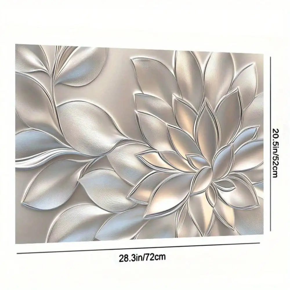 A Protective Mat for a Stove Cover, Featuring a 2D Golden Three-Dimensional Petal Pattern Design, Stylish,...