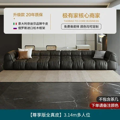 Puff Leather Sofa Bedrooms Comfortable Reclining Luxury Designer Lazy Sofa Modern Minimalist Sofy Do Salonu Home...
