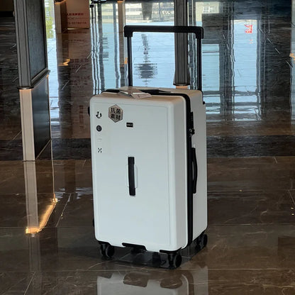 Fashion Wide Handle Large Capacity 32inch Rolling Luggage Trunk Women Hardside Travel Suitcase With Brake Wheels