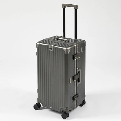 Aluminum Frame Suitcase TSA Password Trolley Case 36 inch Large Capacity Luggage with USB Cup Holder 20" 30" Travel Suitcases - Kimlud