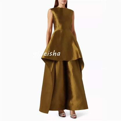 Customized Unisex A-line Scoop Neck Midi Dresses Prom Dresses Chinese Style Formal Casual Simple Retro Fashion Elegant Exquisite