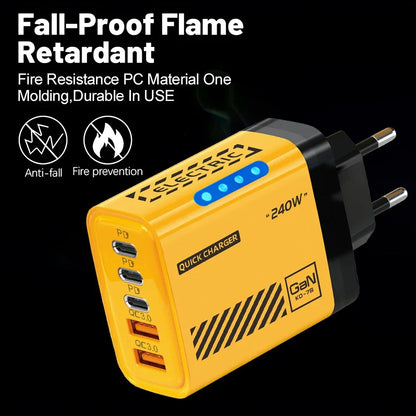 5 Ports Fast Charger Type C Quick Charge 3.0 USB C Wall Charger Adapter For iPhone 17 Pro Samsung Xiaomi mi PD USB Fast Charging