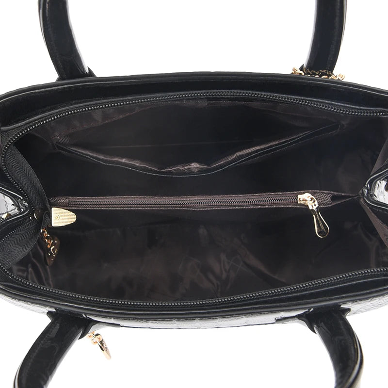 2024 Luxury Designer Handbag Brand Ladies Crocodile Patterned Patent Leather Tote Bag Crossbody Shoulder Bags For Women...