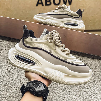 Men's Casual Sports Shoes, Fashionable Thick Soled Skateboarding Shoes, Trendy and Comfortable Men's Shoes Suitable for Outdoor - Kimlud