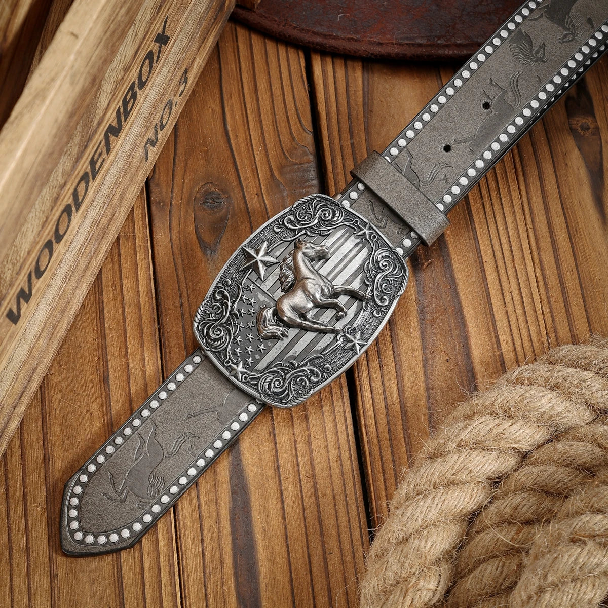A Western-style PU belt with buckles suitable for both men and women, casual and retro, is perfect for daily outings |...