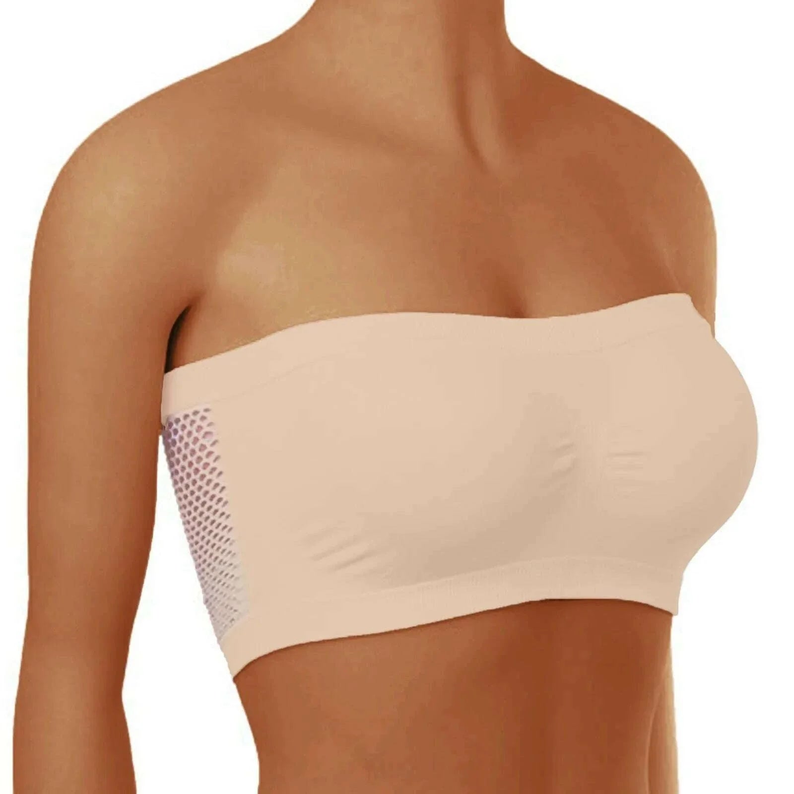 Ladies’ Stretch Strapless Bra Chest Wrap Bandeau Unlined Seamless Fashionable Breathless Soft Bra Suitable For One-Shoulder Tops