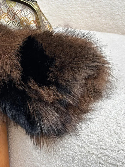 Women's Fur Coat Lapel Panelled Oversized Winter Warm Jacket Autumn Female Long Sleeve Loose Short Tops Chic Lady...