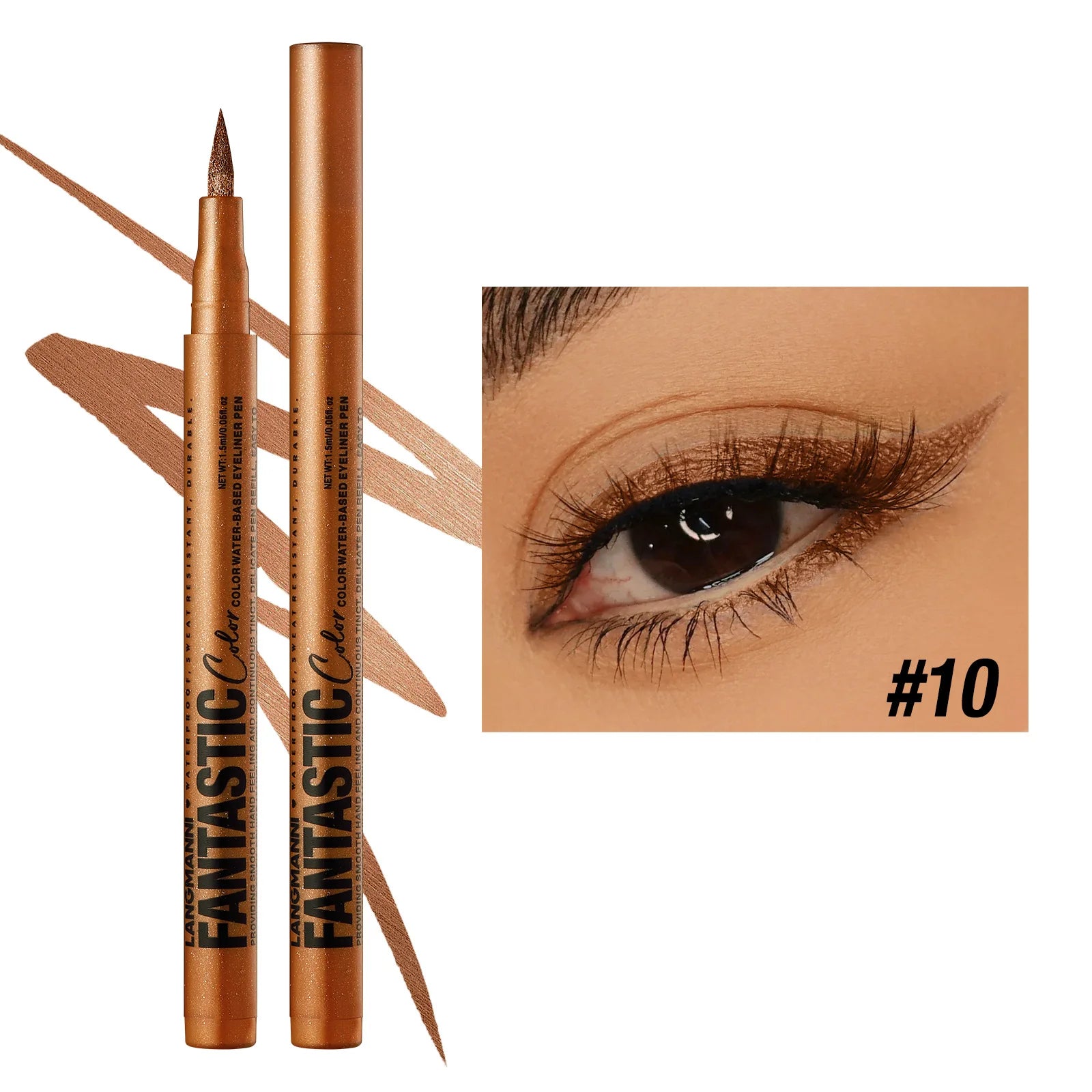 Matte Dark Purple Red Eye Liner Makeup White Liquid Eyeliner Quick-Drying Waterproof Eyeliner Pencil Long-Lasting 12...