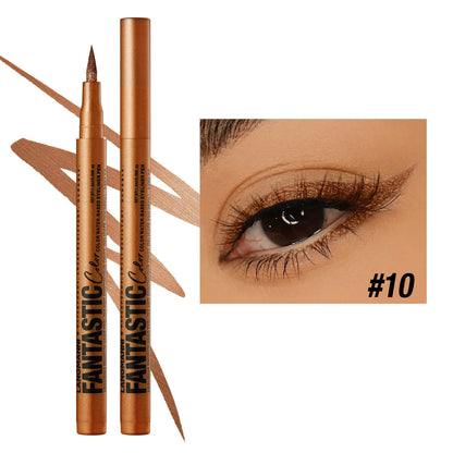 Matte Dark Purple Red Eye Liner Makeup White Liquid Eyeliner Quick-Drying Waterproof Eyeliner Pencil Long-Lasting 12...