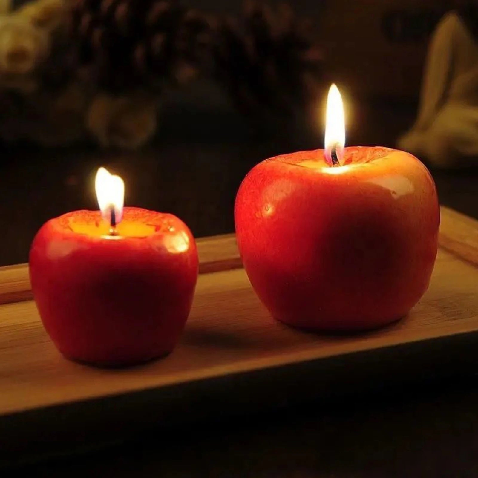 Apple Candle Christmas Artificial Creative 3D Apple Shaped Candle Gifts for Wax Gifts for Christmas Party Home Table Decor