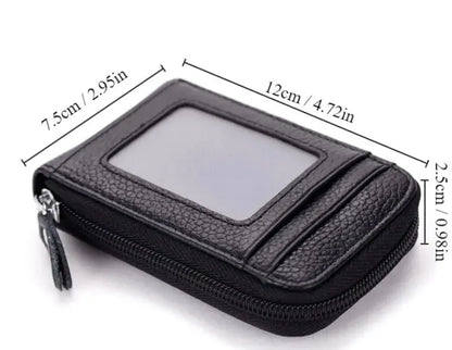 1pc Organ Card Bag Korean Edition Portable Women's Short Bank Card Cover Business Card Clip Zipper Vertical Handheld Bag