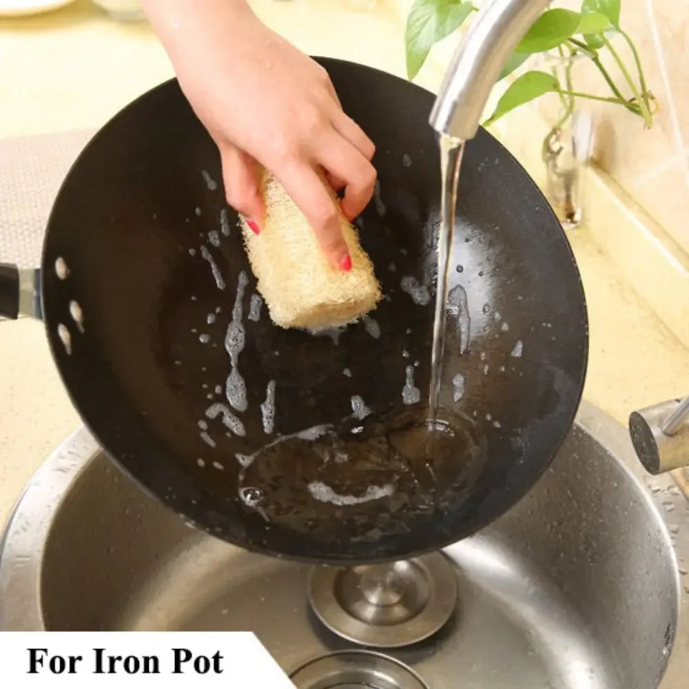 1/3Pcs Natural Loofah Sponge Multi-purpose Kitchen Cleaning Tool Dish Washing Sponge Long Shower Body Scrubber Loofah Dishcloth